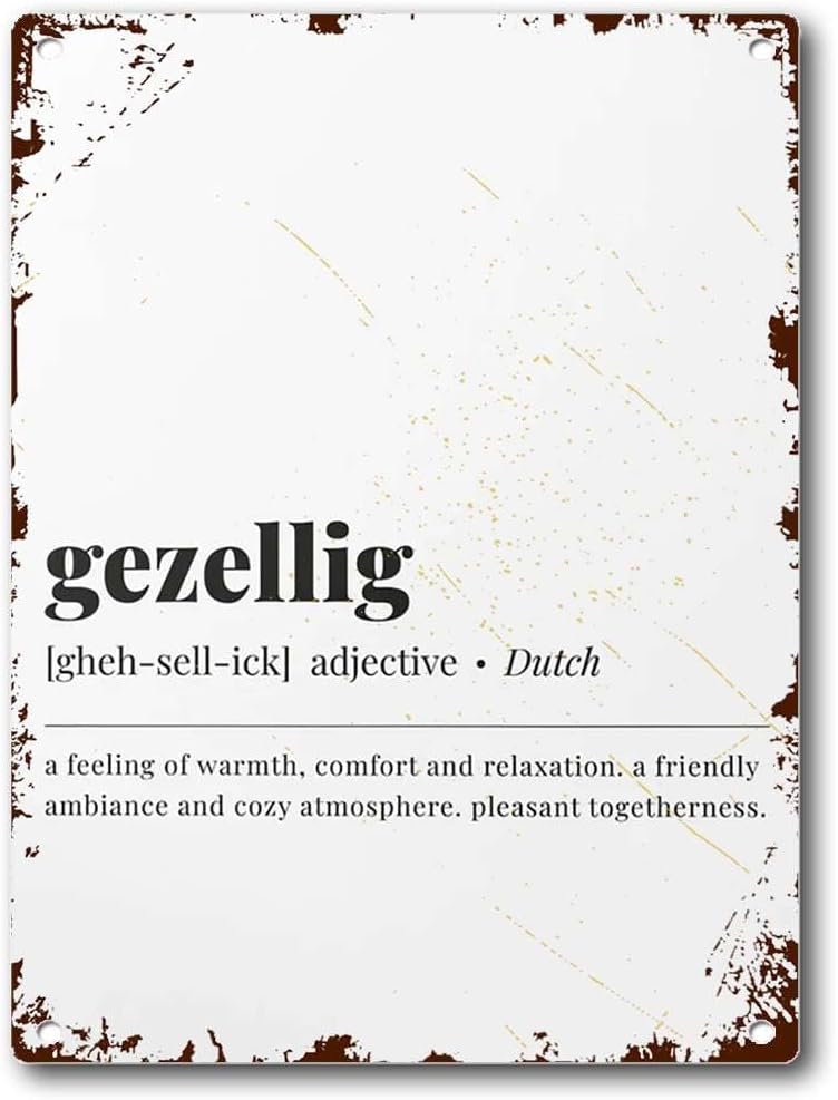 Home Bar Word - Tabliczka z cynu z holenderskimi słowami,