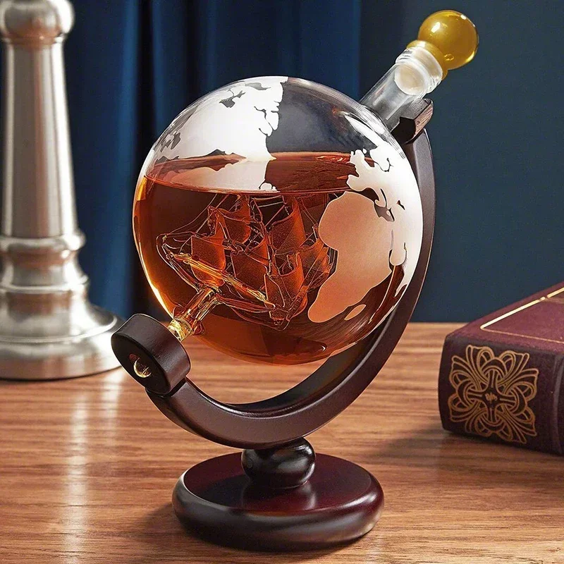 Decanter Globe Set - Kreatywny zestaw karafki w kształcie globu