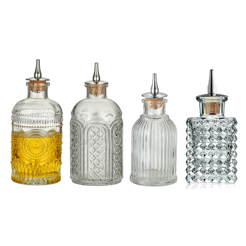 Bitters Bottle Set - Vintage butelka na koktajl Bitters z