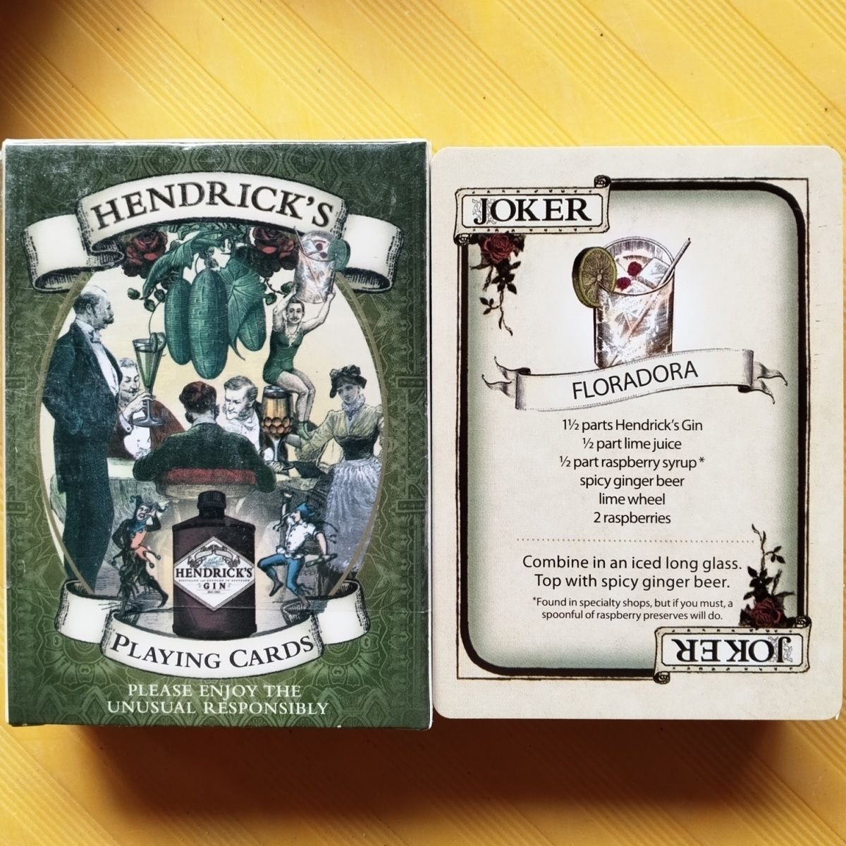 Cocktail Recipe Book - Talia kart do gry Hendrick's Gin