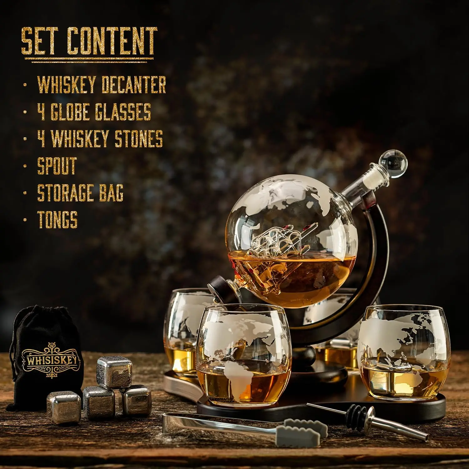NANCIHUI kreatywny szklana kar – Decanter Globe Set recenzja i cena