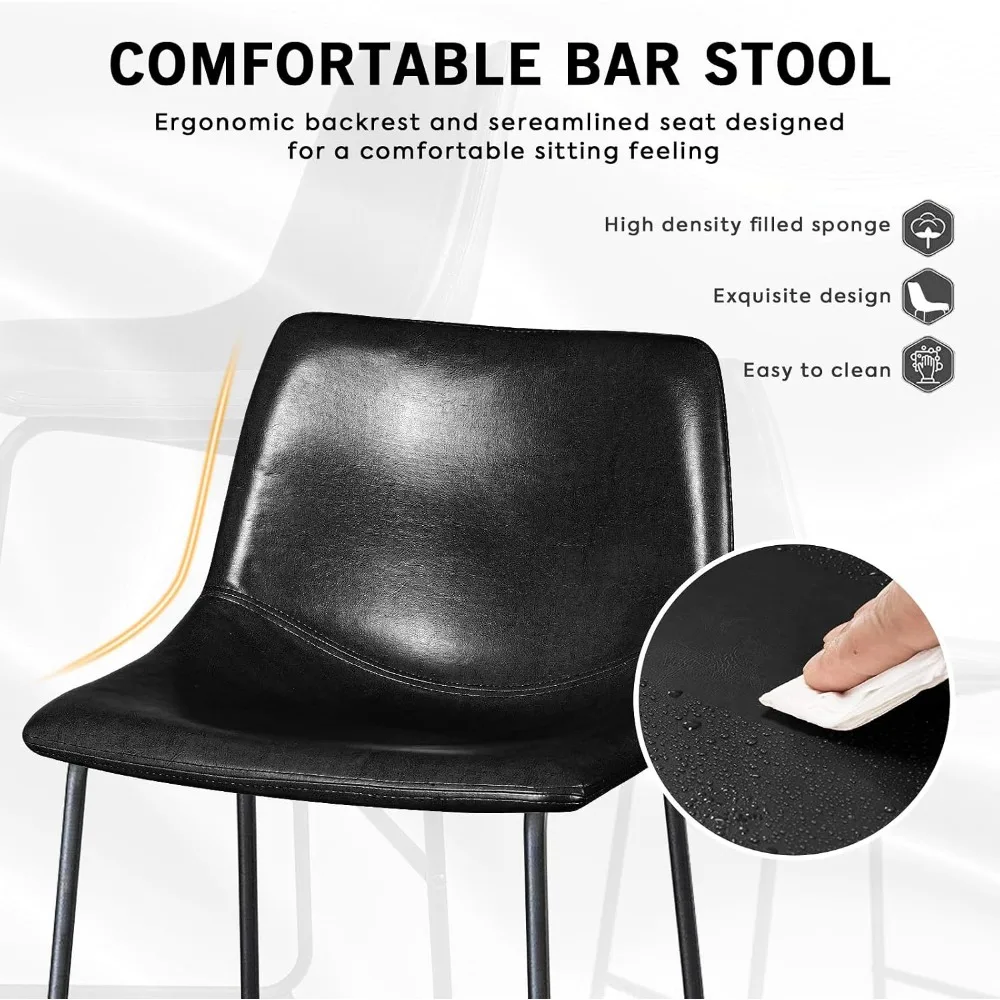 Czarny zestaw stołków barowych – Home Bar Stools recenzja i cena