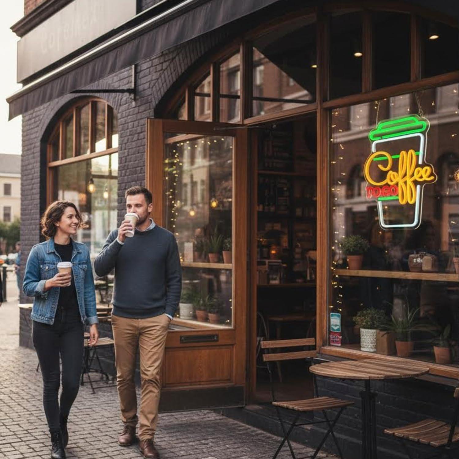 Neonowy szyld kawowy, ściemnia – Home Bar And Restaurant recenzja i cena