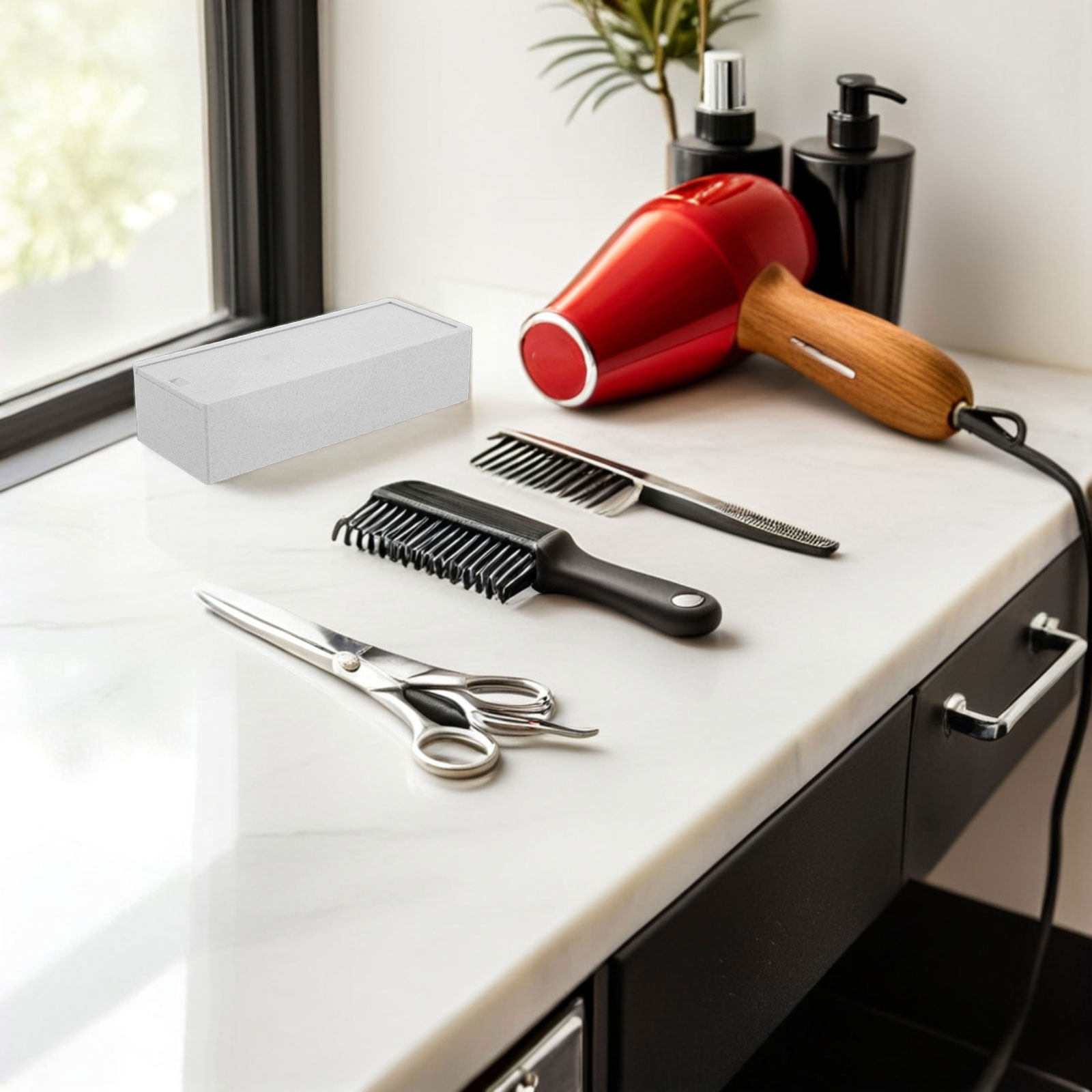 Biały dwukomorowy futerał na o – Home Barber recenzja i cena