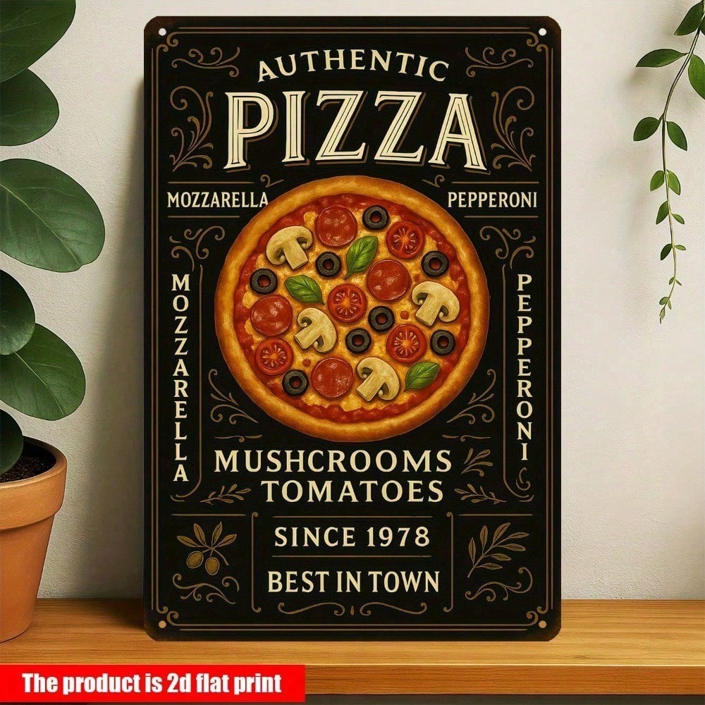 Vintage'owy metalowy szyld piz – Home Bar And Restaurant recenzja i cena